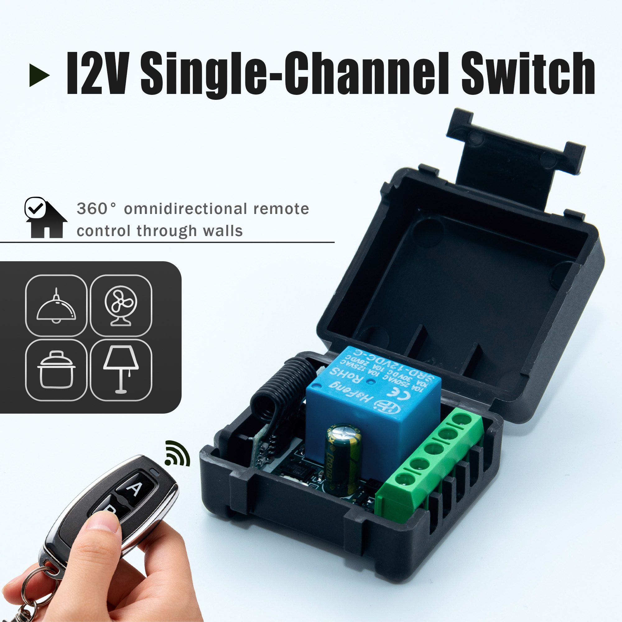 Joystick Module - DC 12V 433MHz Kablosuz Uzaktan Kumanda