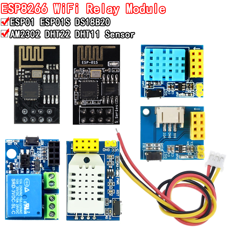Ds18B20 - ESP8266 5V WiFi röle modülü DS18B20