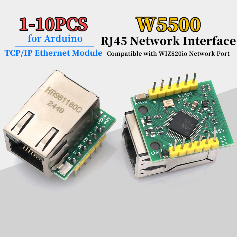 Ethernet W5500 - 1/5/10 adet W5500 Modülü TCP/IP Ethernet