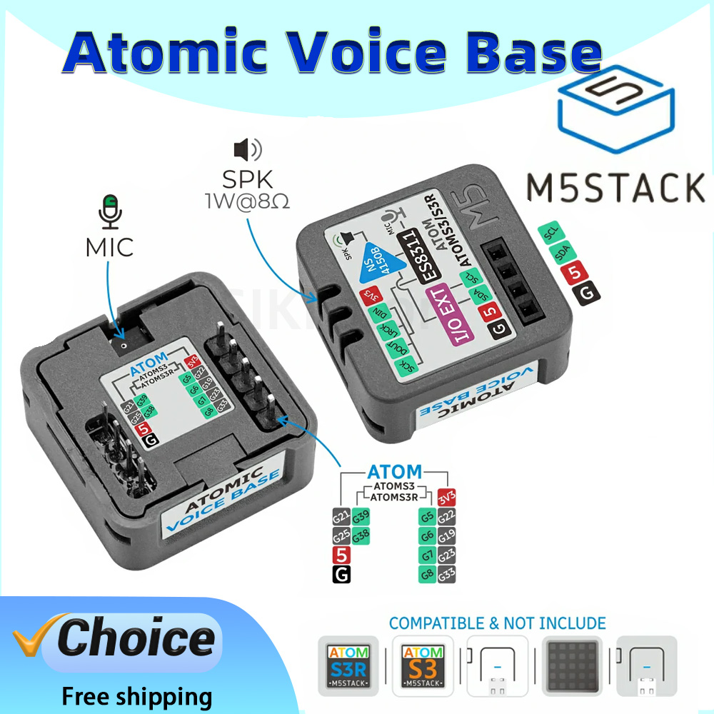 Microphone Module - M5Stack Atomic Voice Base ES8311 Ses