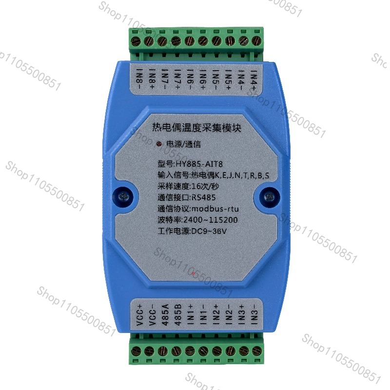 Thermocouple Module K Type - RS485 endüstriyel sıcaklık toplama modülü izolasyon