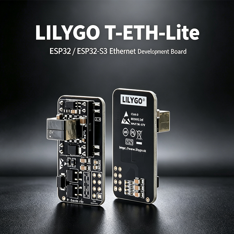 Ethernet W5500 - LILYGO T‑ETH‑Lite Geliştirme Kartı, ESP32/ESP32‑S3, W5500/RTL8201