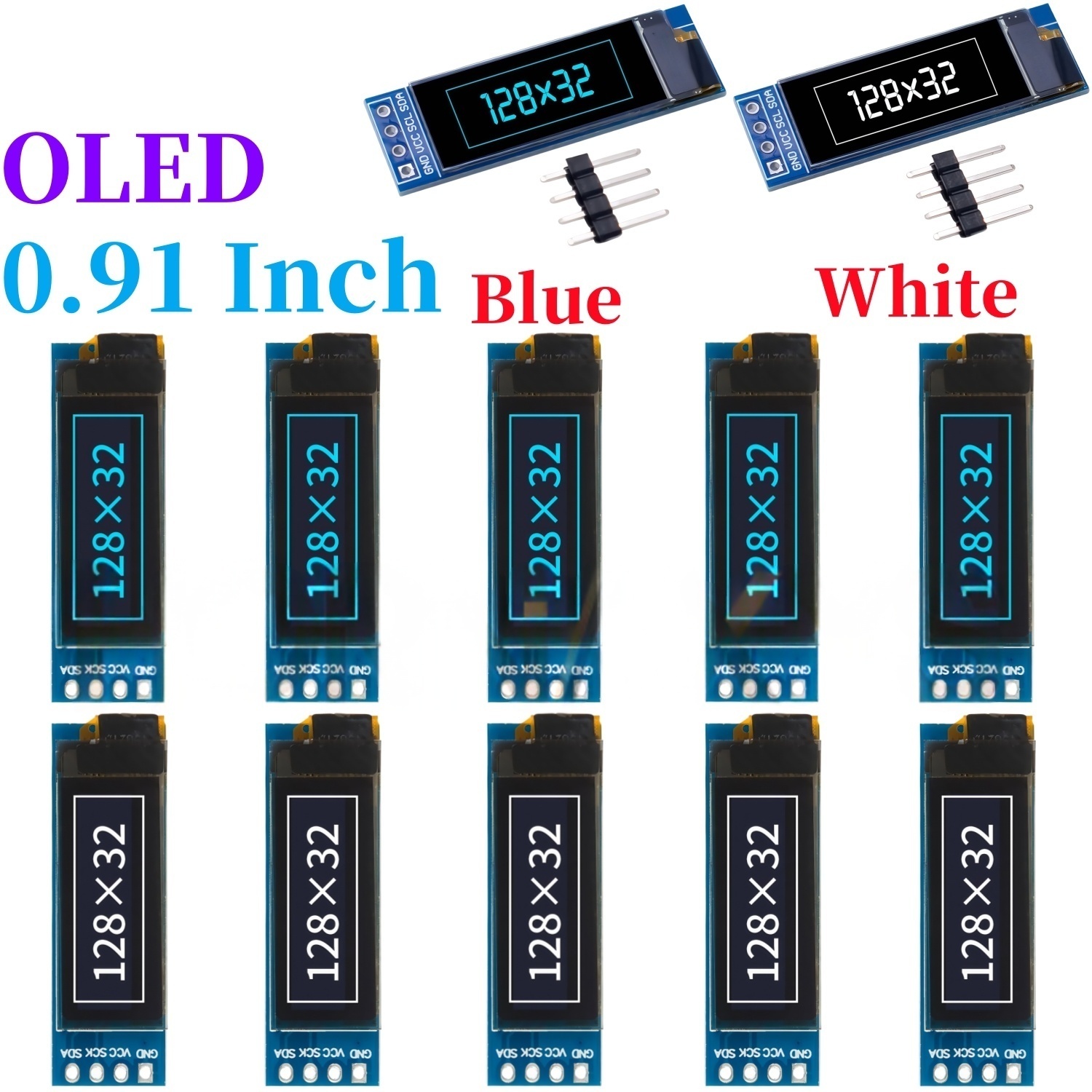 0.91 İnç 128x32 IIC I2C Beyaz  - Ssd1306 incelemesi ve fiyatı